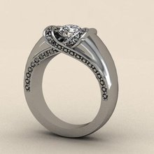 criss cross Mode ring 2 pinshape Kreuz diamond Damen Schmuck 3d print model - Mito3D
