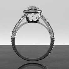 mariah carey papillon bague fiançailles pinshape l'engagement l'anneau 3d print model - Mito3D