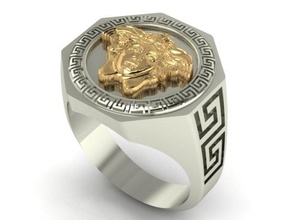 versace ring pinshape italiano maschio moda sigillo anello 3d print model - Mito3D