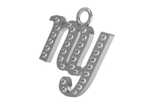 york pendant letters pinshape jewelry charm 3d print model - Mito3D