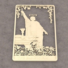 mago tarocchi spilla pin pinshape card 3d print model - Mito3D