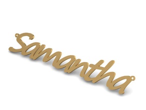samantha pendentif broche charme pinshape 3d print model - Mito3D
