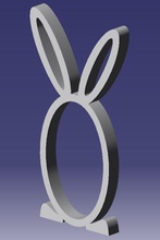 Ostern stand Servietten pinshape easter egg bunny 3d print model - Mito3D