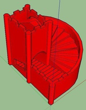 Merdivenleri zar Kulesi pinshape 3d tasarım 3d print model - Mito3D