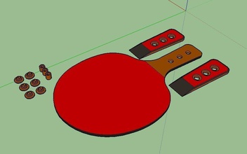 pingpong Paddel pinshape 3d design 3d print model - Mito3D