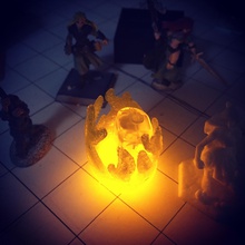 fiamme pinshape tavolo gioco mini dungeons dragons dnd 3d print model - Mito3D