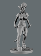 feminino tiefling pinshape cauda criatura miniatura figurine dnd teifling 3d print model - Mito3D