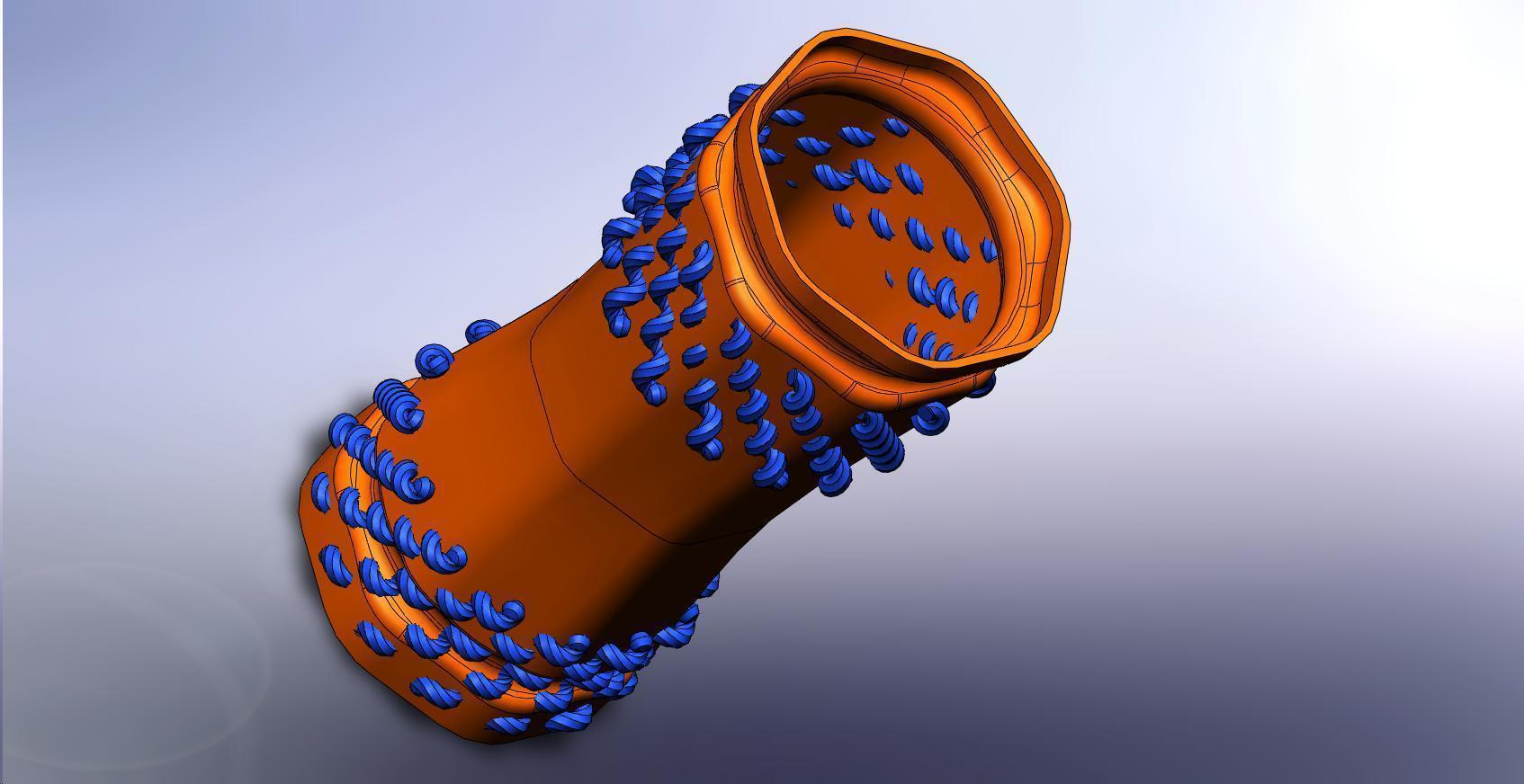 vaso 206 pinshape helicoidal espiral robô r2pv1com wperko solidworksmagi 3D print model - Mito3D