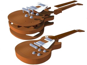 gibson les paul 1959 scale 1 4 fully 3d printable pinshape 3d-printable electric-guitar guitar gibson-les-paul-1959-scale-1 4-miniature-guitar 3d print model - Mito3D