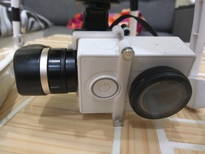 fiyui-tech mini3d gimbal adapter xiaomi yi camera pinshape xiaomi-yi feiyu 3d print model - Mito3D