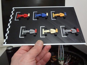 f1 starting grid - 6 colors printed time pinshape 3d-design 3d print model - Mito3D