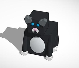Bloco 3d zoo cachorro pinshape design 3d print model - Mito3D