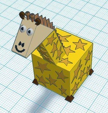 3d block zoo giraffe pinshape design 3d print model - Mito3D