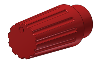 potentiometer Drehknopf 6mm Welle pinshape Volumen Knopf 3d print model - Mito3D