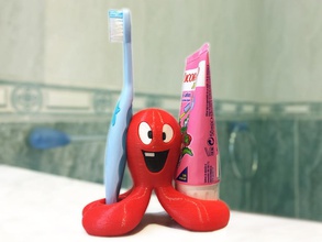 enfants brosse dents base poulpe série pocoyo pinshape l'hygiène toilettes salle bains 3d print model - Mito3D