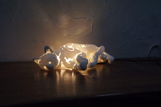 kyoto cat pinshape art lamp cat- 3d print model - Mito3D