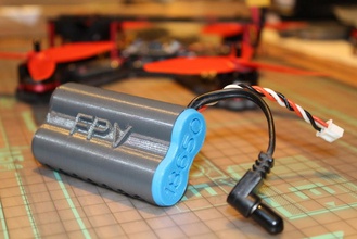 fatshark 18650 fpv cassa batteria pinshape titolare disegno 3d 3d print model - Mito3D