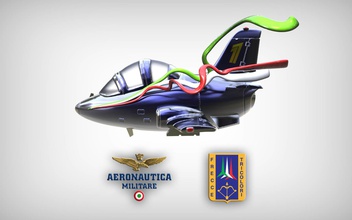 mb339 punan caricatura pinshape italia pan tricolori frecce zbrush esculpir aermacchi fuerza aérea aviones jet 3d print model - Mito3D