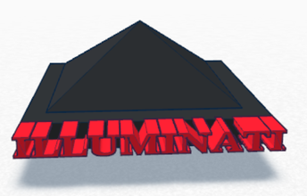 mini illuminati pyramid pinshape 3d print model - Mito3D