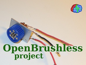 openbrushless project pinshape experimental sgabolab engineering stepper motor prototype brushless 3d print model - Mito3D