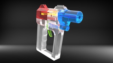 vik 10 réel travail pistolet pinshape bricolage l'arme arme feu 3d print model - Mito3D