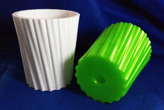 simples listrado pote titular buraco pinshape plantadeira potes 3d print model - Mito3D