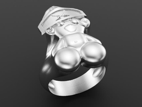 pirata orso anello pinshape tous orsi band 3d print model - Mito3D