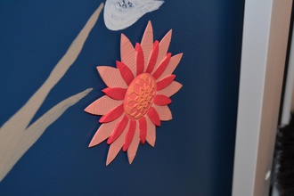 hayat çiçek duvar sanat pinshape artdecor dekorasyon kreş dekoratif kolay yazdırma art walldecor boyanabilir 3d print model - Mito3D