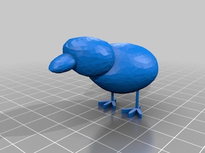 pájaro batido 3d modelado tinkercad pinshape aves animales animal 3d print model - Mito3D