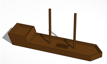 simple ship pinshape rpg wargaming 3d print model - Mito3D