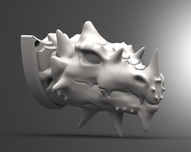 tête dragon pinshape créature monstre d'impression trousseau clés jouet 3d print model - Mito3D