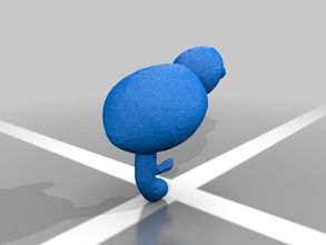 strano uccello blu pareti piccolo piede irrelavent thi pinshape uccelli bird strumenti disegno strumento d'arte 3d print model - Mito3D
