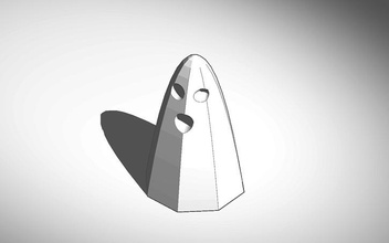 ghost folha pinshape fantasmas fantasma 3d print model - Mito3D