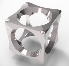 kubische mensring 3 1 pinshape Stil Mode Schmuck ring 3d print model - Mito3D