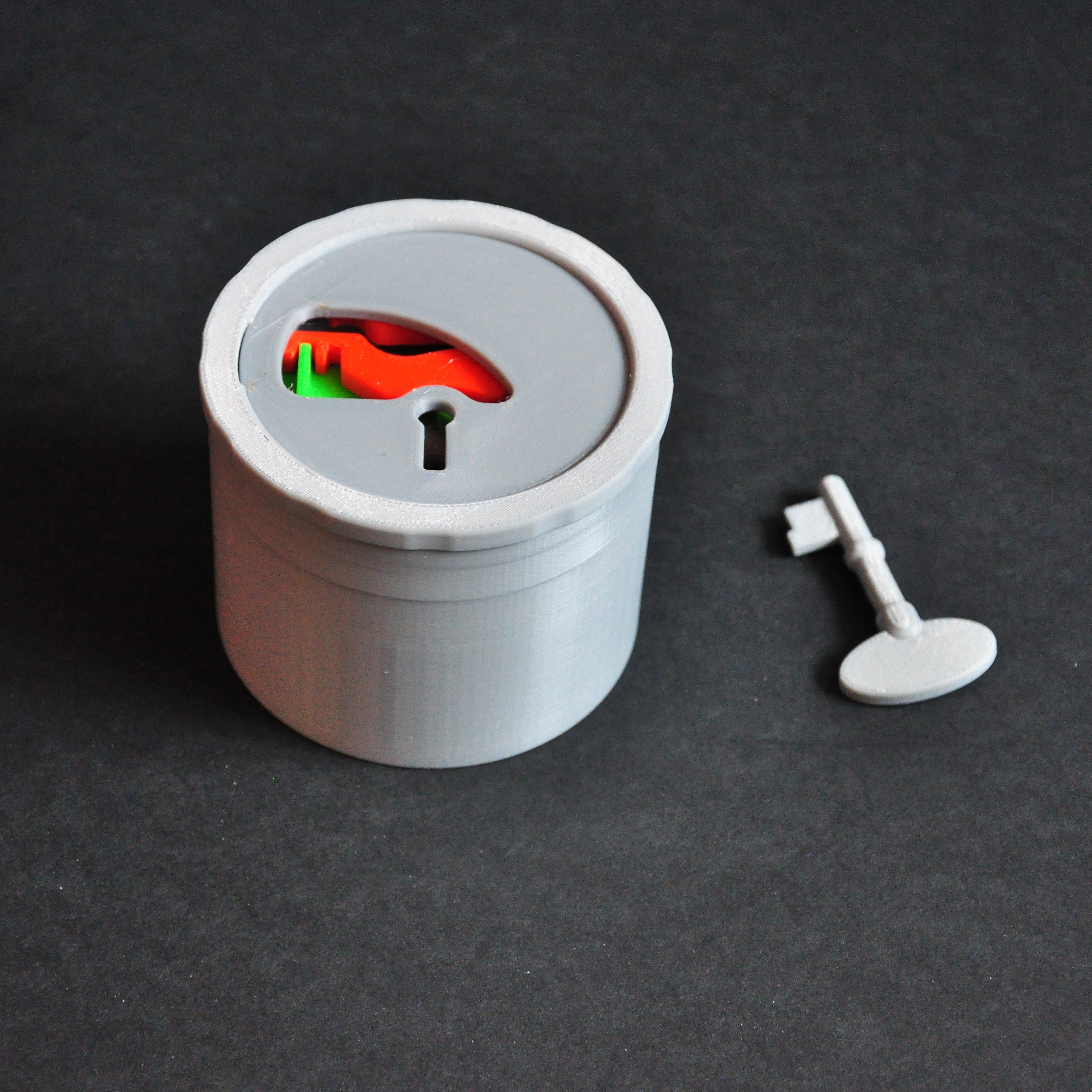 fechadura recipiente pinshape bloqueio 3D print model - Mito3D