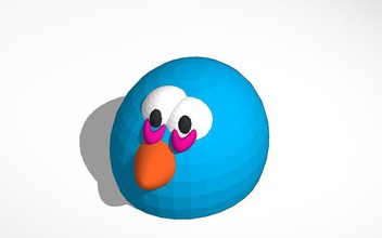 angry bird bleu pinshape oiseaux colère angrybirds angrybird 3d print model - Mito3D