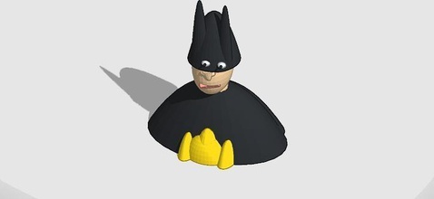 batman buste d'impression pinshape tinkercad homme masqué masque bustes 3d print model - Mito3D