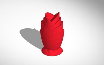 tulip vase pinshape Vasen Blumen 3d print model - Mito3D