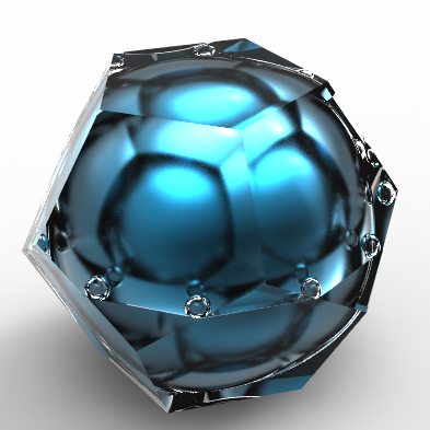 dodecahedron luxury ringbox pinshape -luxury -jewelry -ring 3D print model - Mito3D