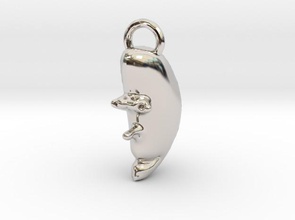 Mond Anhänger pinshape sculptris Halsketten Halskette Monde blender 3d print model - Mito3D