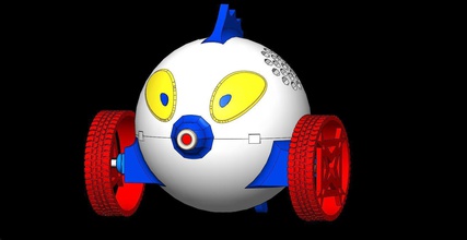 fishyballbot pinshape fishy ballbot billybot minifloppybot robot robot-theater robotoons roboguts r2pv1com wperko solidworksmagi 3d print model - Mito3D