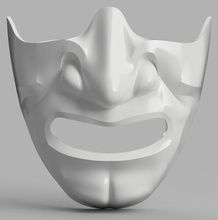 samurai maschera mempo pinshape disegno 3d 3d print model - Mito3D