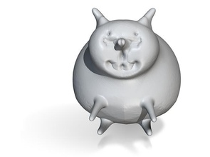 sentado gato gordo pinshape sculptris kitty gatinho felino catty gatos cat animais 3d print model - Mito3D