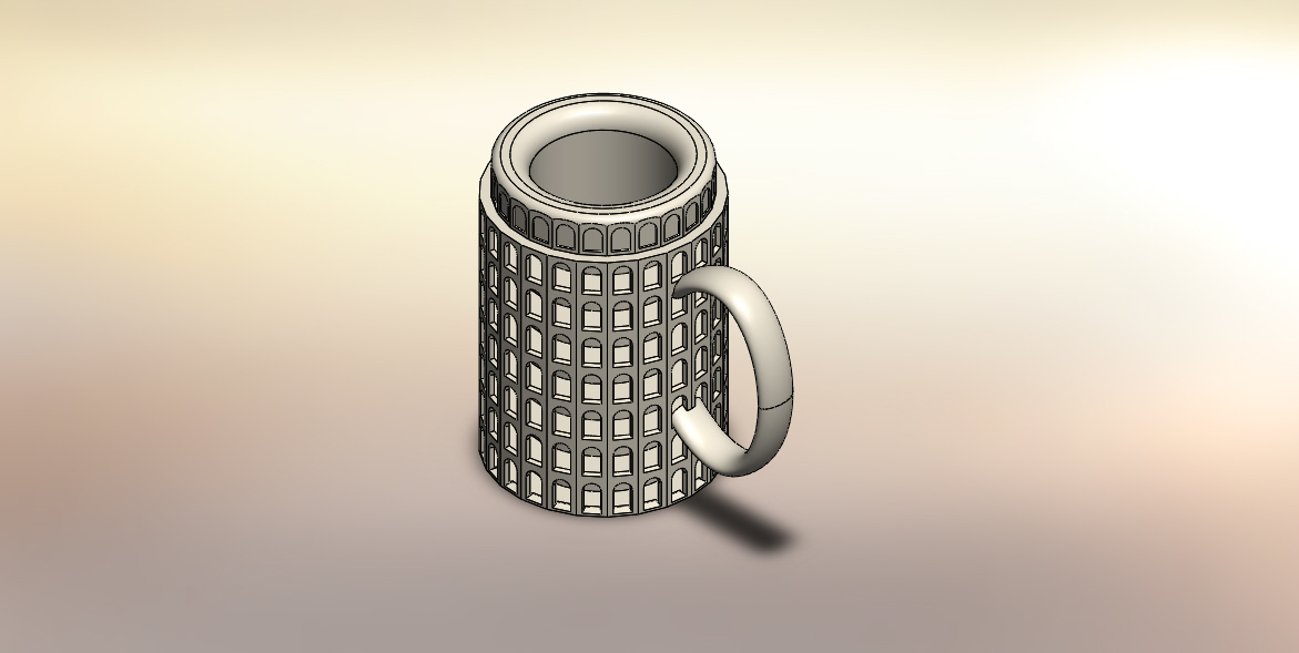 tower pisa pinshape monuments mugs 3D print model - Mito3D