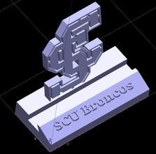 scu santa clara broncos telefono stand 3 disegni pinshape mount 3d print model - Mito3D