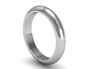 plaine bande bague mariage pinshape bijoux mode l'anneau 3d print model - Mito3D