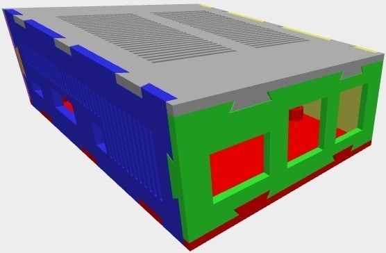 contenitore raspberry pi 2 + 3 caso pinshape alloggiamento disegno 3d 3D print model - Mito3D