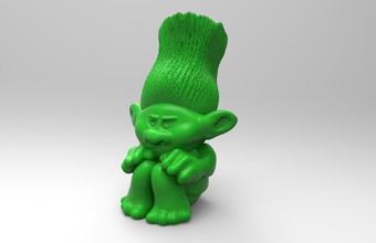 trolls pen holder pinshape funny cartoon troll 3d print model - Mito3D