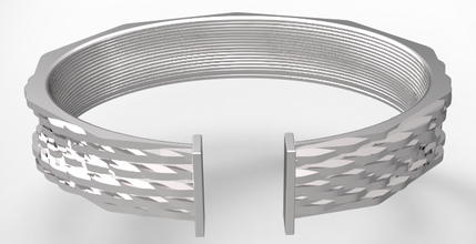 decaedro bracciale pinshape stile moda moderno gioielli 3d print model - Mito3D