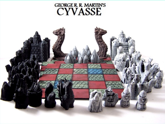 cyvasse board variant pinshape boardgame castle chess dragon fantasy game thrones gaming ice knight miniature rpg song tabletop 3D print model - Mito3D